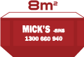 skip bin 8 cubic metres