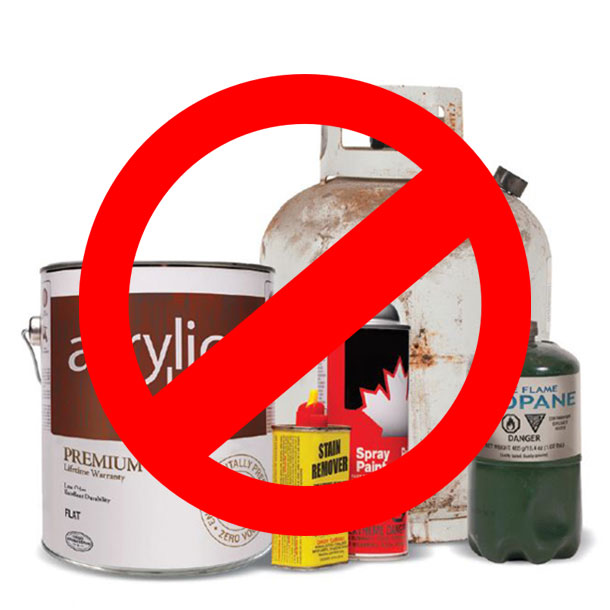 skip bins prohibited waste